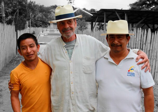 Javier Carranza, Mr. David Butcher and Domingo Carranza Hats in his workshop